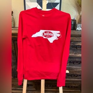 Hanes small red long sleeve tee